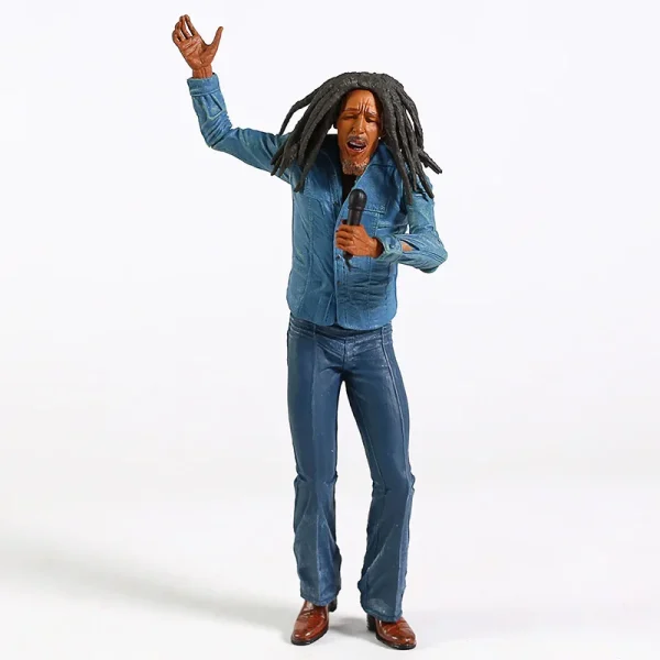 Boneco PVC Bob Marley Cantor Jamaicano 16,5cm Altura