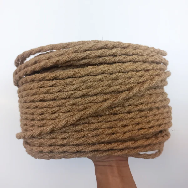 Cabo Corda Cânhamo Vintage Com Fio Tecido Têxtil Flexível Trançado