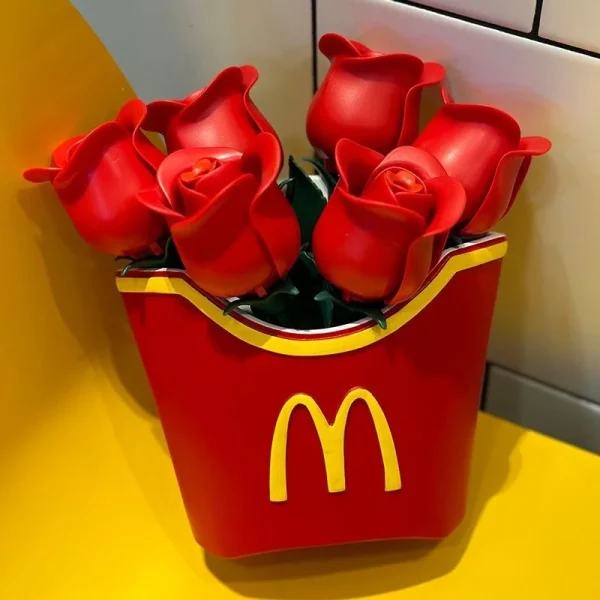 Resina Buquê Pote De Flores De Batatas Mcdonald's