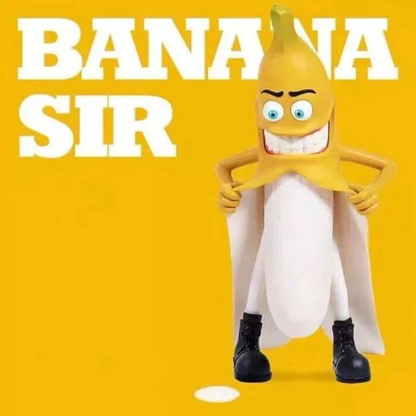 Estátua Engraçada Banana Man de Resina Design Cultura Pop - Image 3