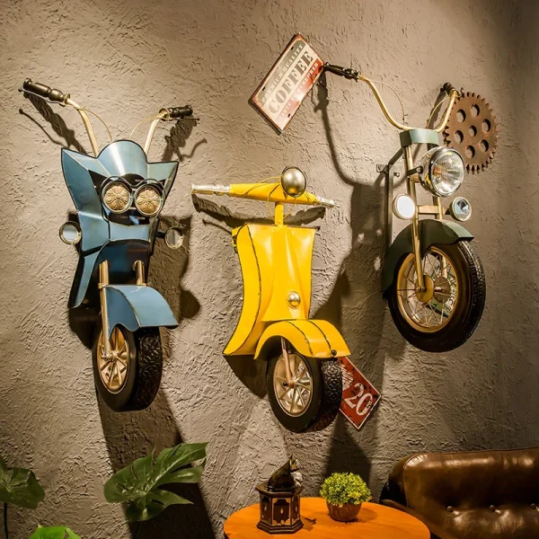 Escultura Moto Indústrial Retro Bar Ferro Forjado - Image 2