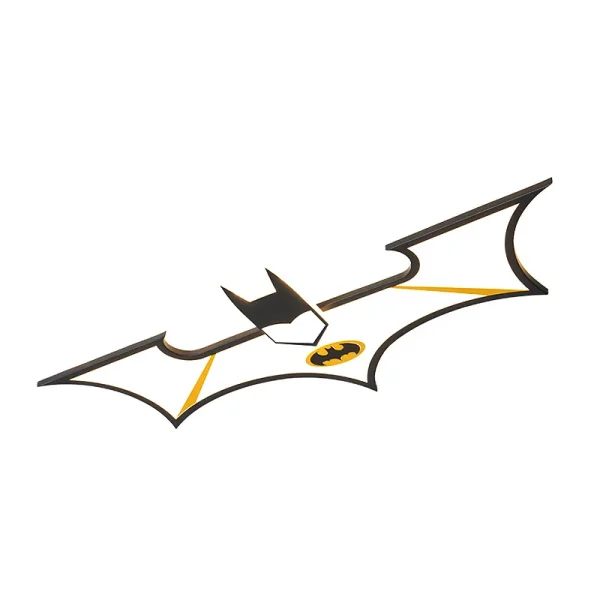 Luminária Infantil Plafon Simbolo Batman Luz De Led