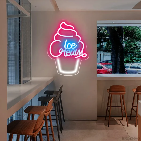 Luminária Parede LED Neon Ice Cream - Image 2