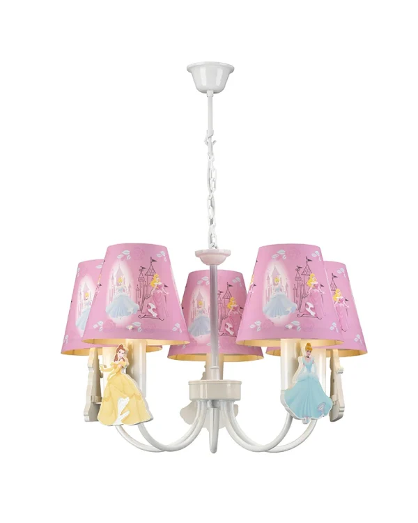 Luminária Infantil Lustre 5 Cúpula Abajur