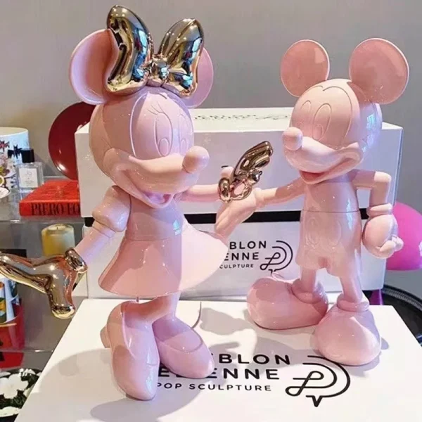 Minnie e Mickey Mouse Figura Resina Disney