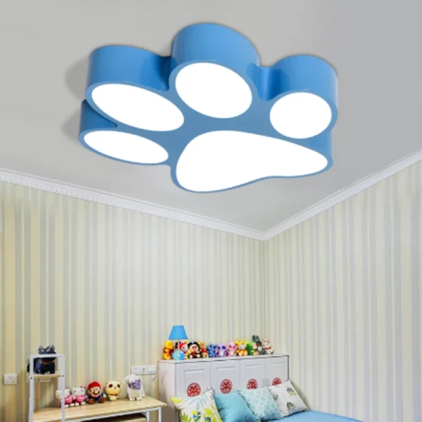 Luminária Infantil Formato Pata de Cachorro e Luz LED