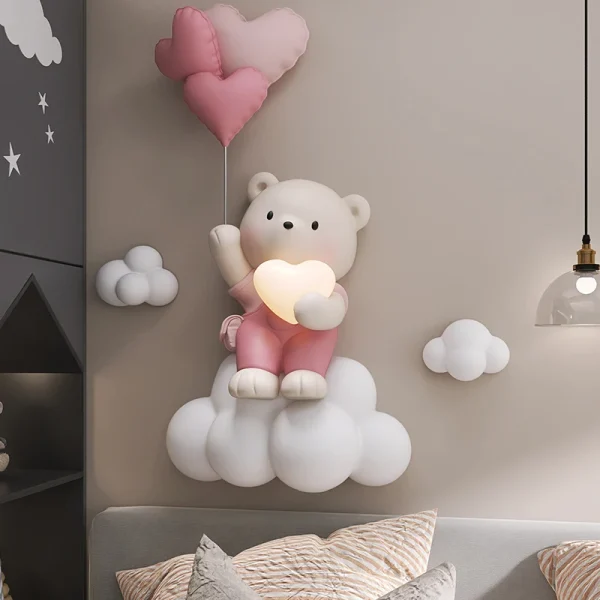 Luminária Infantil (Quarto Bebê), Balão Urso 3D - Image 2