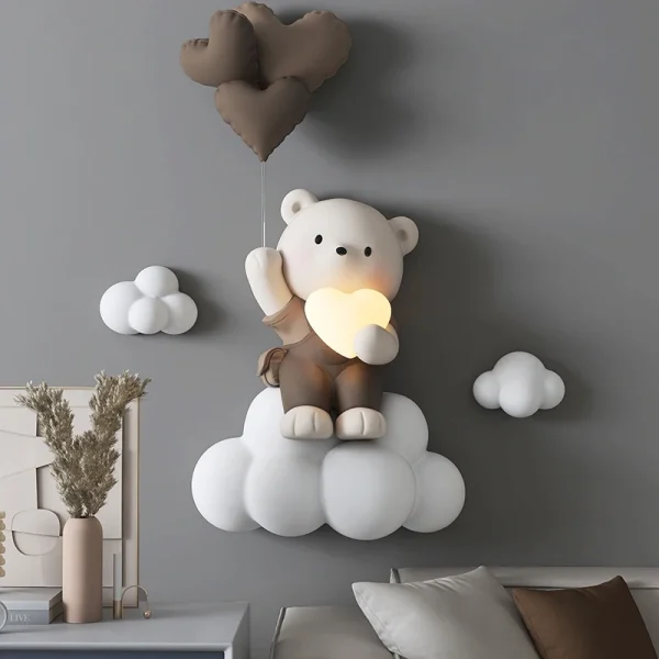 Luminária Infantil (Quarto Bebê), Balão Urso 3D - Image 3