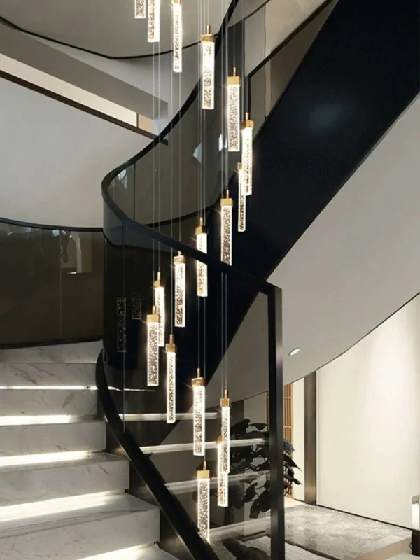 Lustre Longo Para Escadas e Teto Duplo - Image 3
