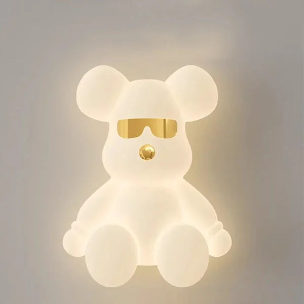 Luminária Sobrepor Urso Creme Branco