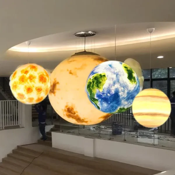 Luminária Pendente Infantil Planetas