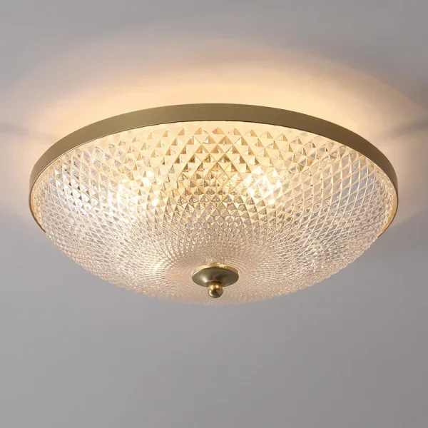 Luminária Sobrepor Americano Cobre e Vidro Crack Art Modelo 2024/2025