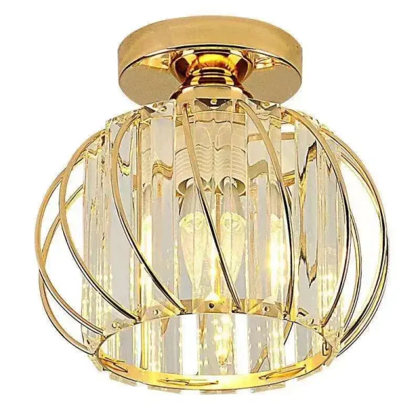 Luminária Sobrepor Luxo Preto ou Dourado Cristal K9 2024/2025