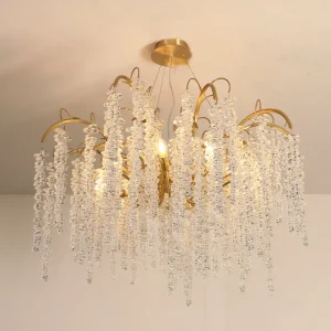 Lustre Dourado Design Folhagem Árvore Design 2024/2025 Miresa