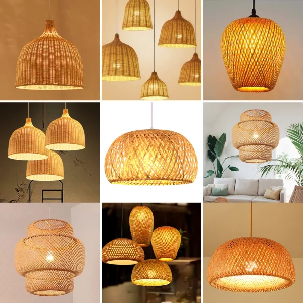 Lustre Mão Malha Estilo Chinês Tecelagem Bambu 2024/2025 - Image 2