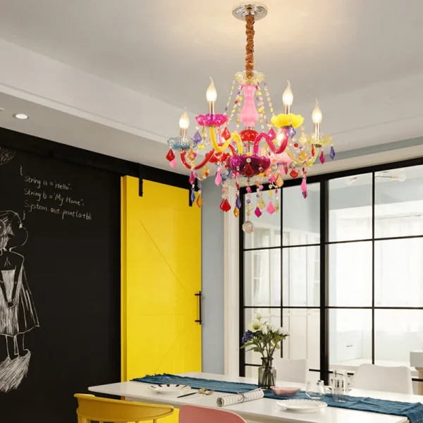 Lustre Colorido De Cristal Para Quarto Infantil - Image 3
