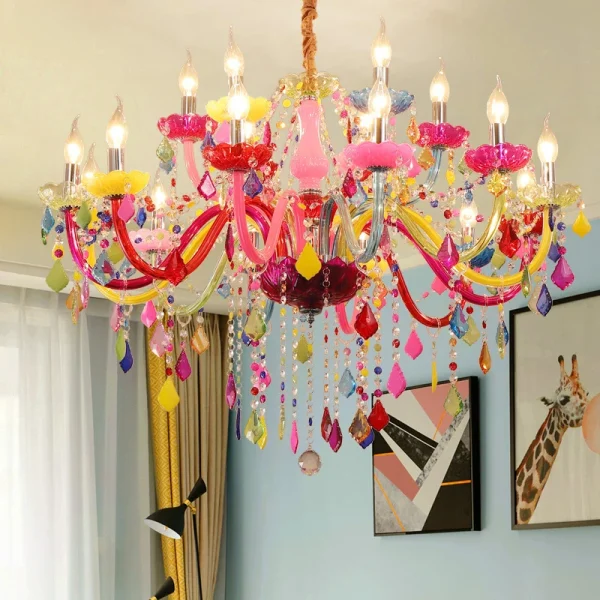 Lustre Colorido De Cristal Para Quarto Infantil - Image 2