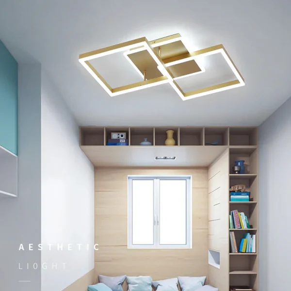 Luminária Sobrepor Minimalista Simples LED Anéis Lâmpada - Image 2