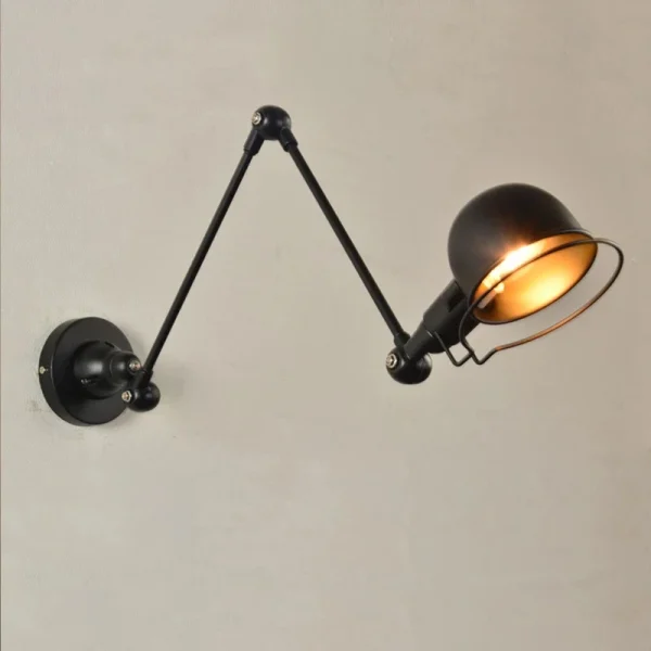 Arandela Industrial Preto Loft Retro