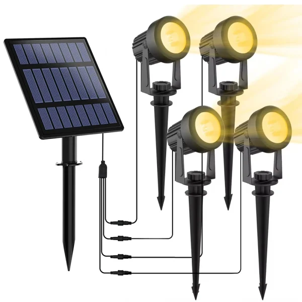 Spot Espeto Para Jardim Luz Solar LED RGB