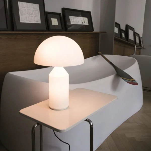 Abajur Moderno Luxo Cogumelo Vidro - Image 3