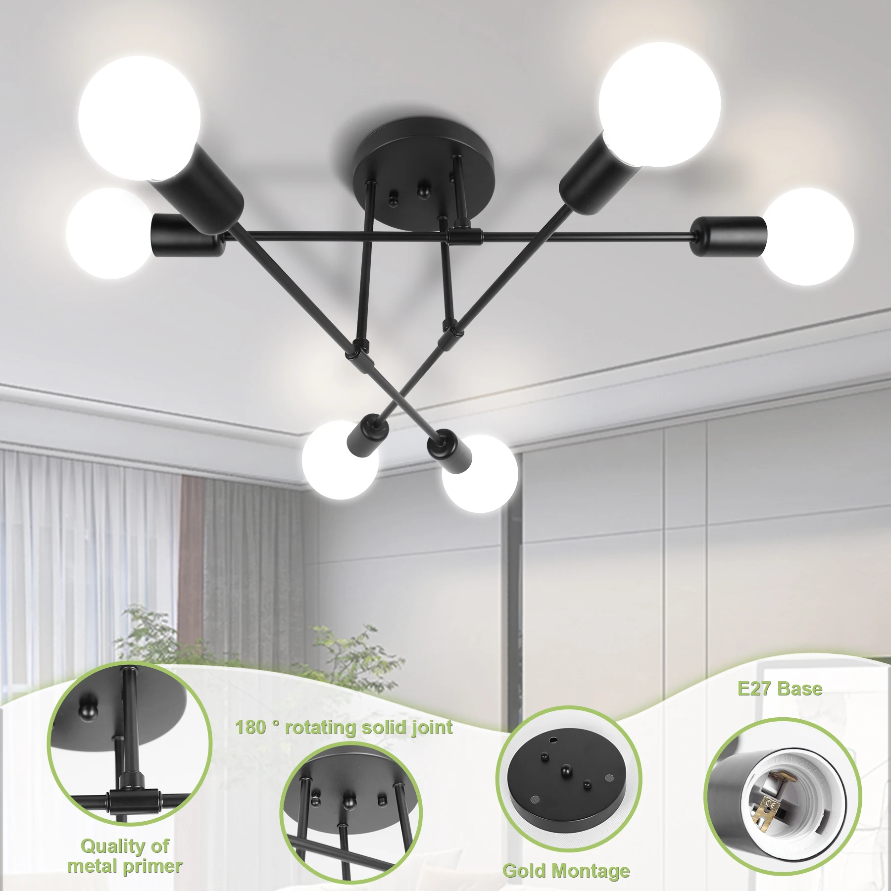 Luminária Sobrepor Luz Geral Com Lâmpada Aparente 6 kf S8051b37678324b1385560edc3e2acf563 luminaires YustDesign Chandeliers and wall lights on sale and cheap