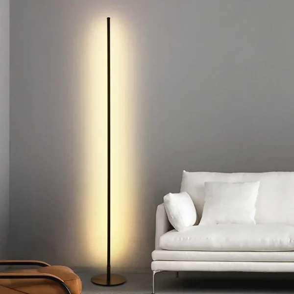 Luminária Minimalista Linear Alumínio e Luz de LED