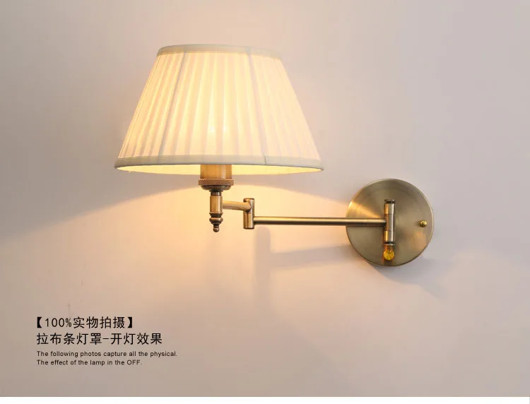 Arandela Haste Flexível Cúpula Cônica Tecido Plissado 4 kf S0a00889ab17c492b823ed28cb54c9124V luminaires YustDesign Chandeliers and wall lights on sale and cheap