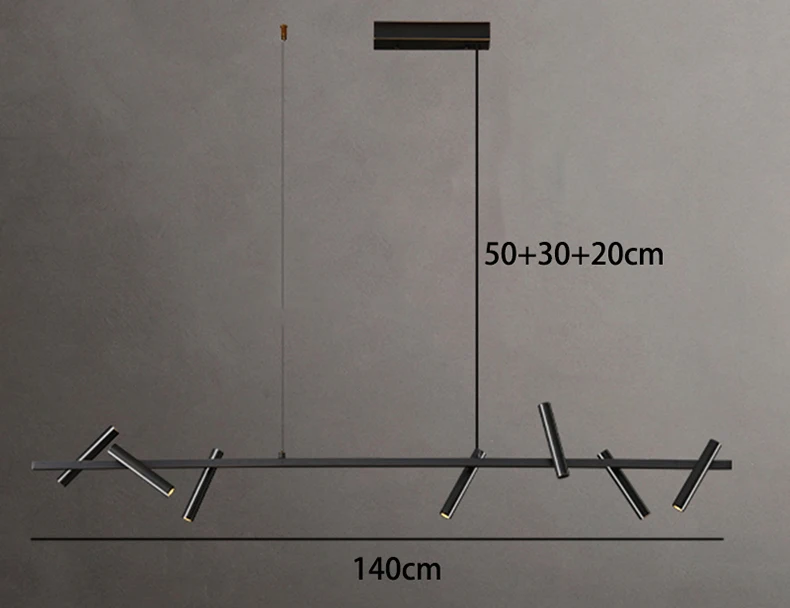 Lustre Preto Linear Tubular Com Spot de LED 6 kf S1c54d57893ec414d9badb934f5de4eeaY luminaires YustDesign Chandeliers and wall lights on sale and cheap