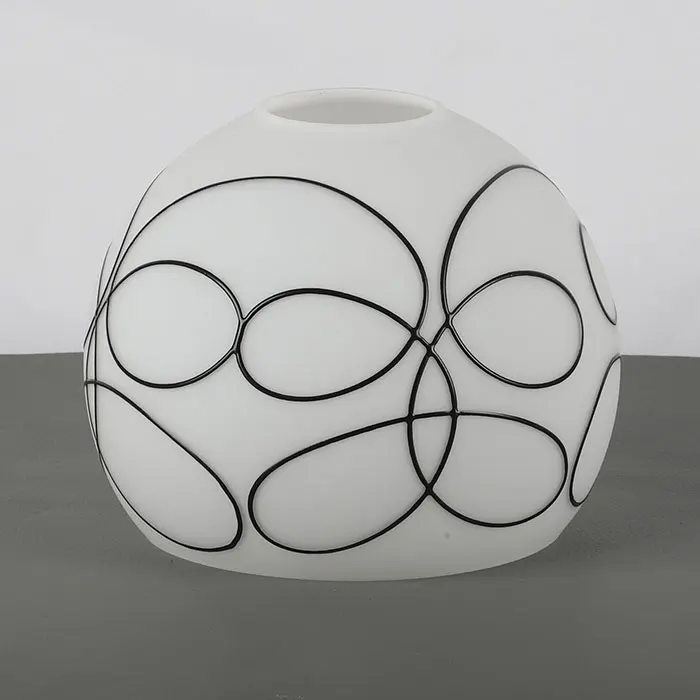 Globo De Vidro Com Linhas Brancas Para Reposição Luminárias 8 kf S26518117a3144830adaf7f5201388a0dS luminaires YustDesign Chandeliers and wall lights on sale and cheap