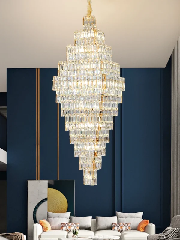 Lustre Imperial De Cristal Loft Para Escadas - Image 3