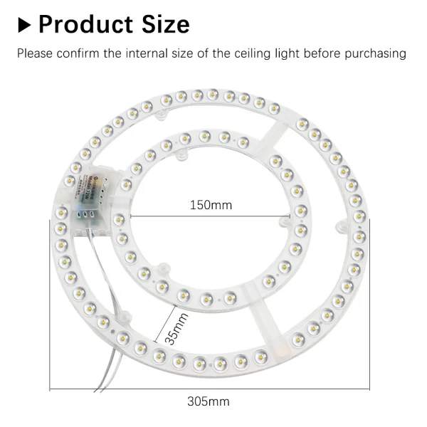 Painel LED Redondo Para Reposição Luz Em Plafons - Image 2