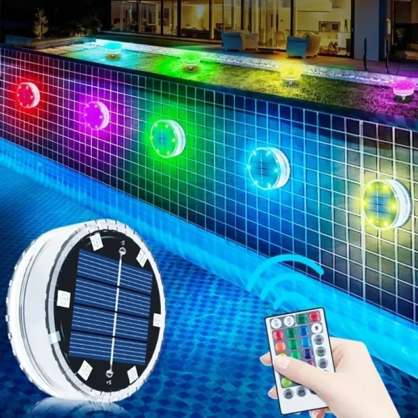 Luminária Para Piscinas LED Submersível Controle Remoto