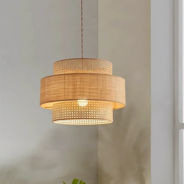 Lustre Rattan Wabi-Sabi Acabamento Natural