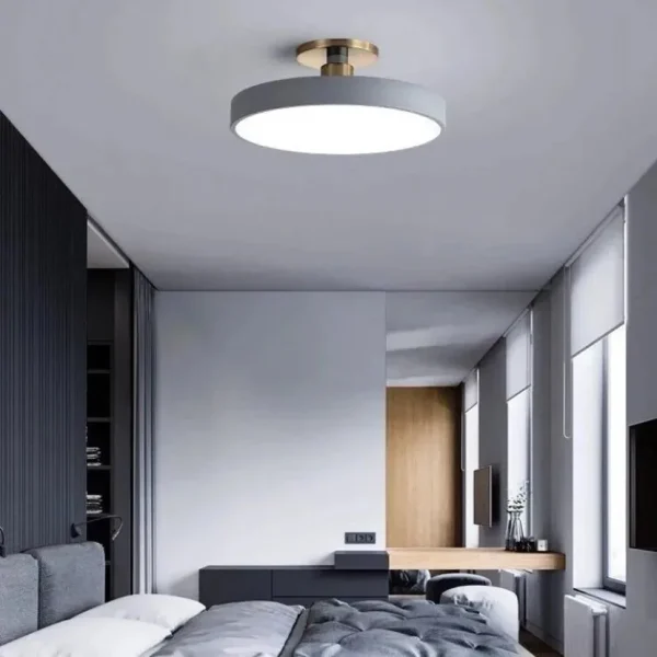 Luminária De Sobrepor Redondo Minimalista Luz LED Dimmer - Image 3
