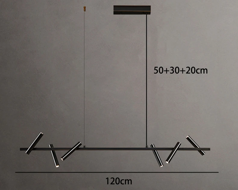 Lustre Preto Linear Tubular Com Spot de LED 5 kf S7196b8a3406c4dcca960153e6341bf5fm luminaires YustDesign Chandeliers and wall lights on sale and cheap