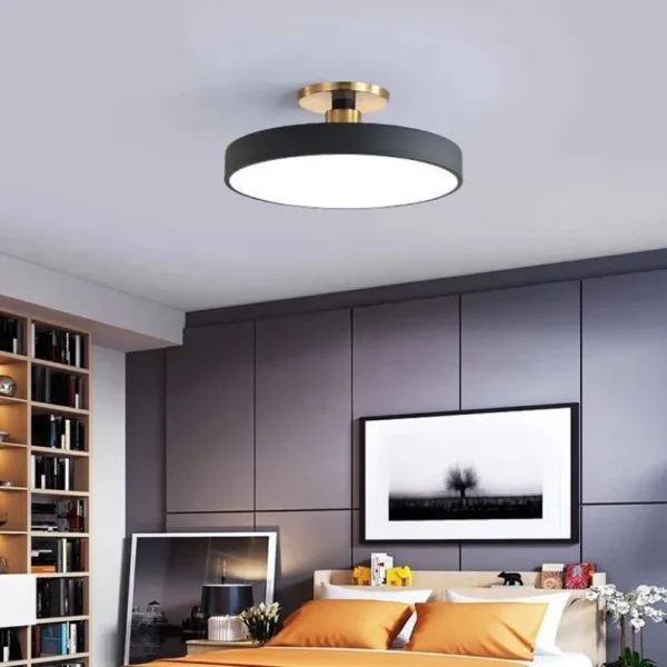 Luminária De Sobrepor Redondo Minimalista Luz LED Dimmer