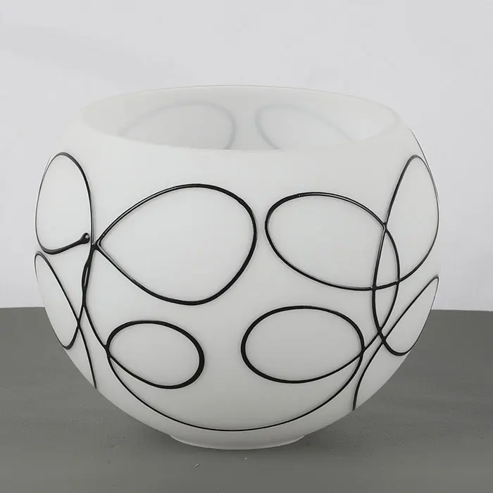 Globo De Vidro Com Linhas Brancas Para Reposição Luminárias 7 kf S925e650a72a04847baba87f7806aa6a2A luminaires YustDesign Chandeliers and wall lights on sale and cheap