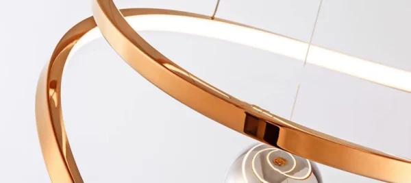 Lustre Dourado Moderno Em Curva - Image 4