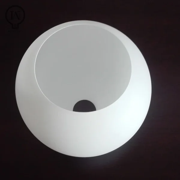 Esfera De Vidro Leitoso Branco Reposição Luminária - Image 2