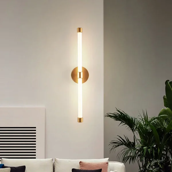 Arandela Tubular Acrílico e Luz de LED