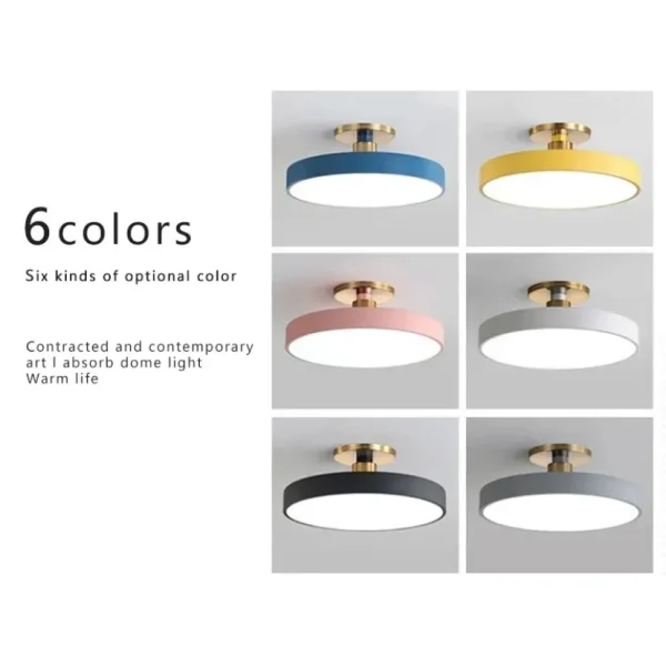 Luminária De Sobrepor Redondo Minimalista Luz LED Dimmer - Image 4