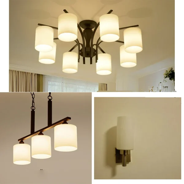 Cilindro Fosco Vidro Branco Para Reposição de Luminária - Image 4