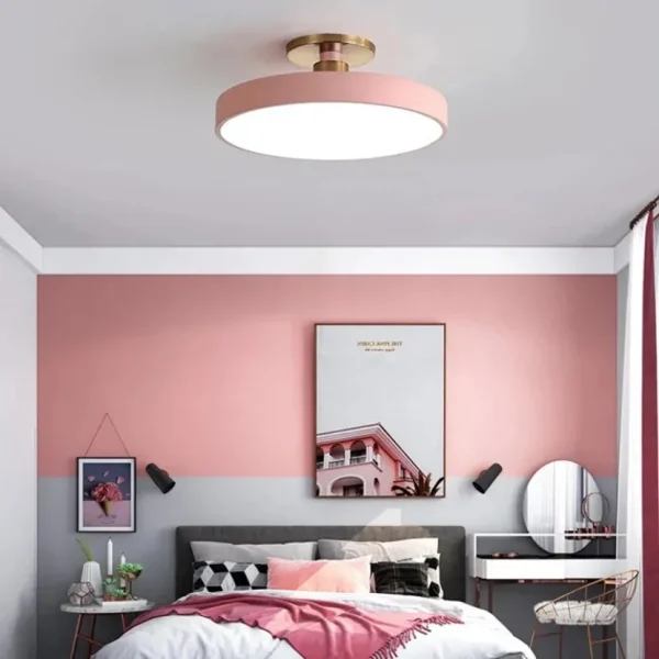 Luminária De Sobrepor Redondo Minimalista Luz LED Dimmer - Image 2