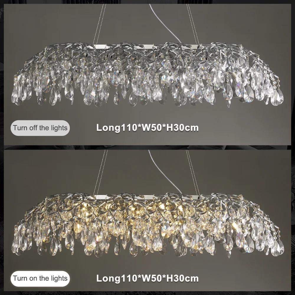 Lustre De Cristal 1/2 Esfera Redonda ou Retangular 6 kf S3b1e6bb08a294c10963022c1eb1d8c6aR luminaires YustDesign Chandeliers and wall lights on sale and cheap