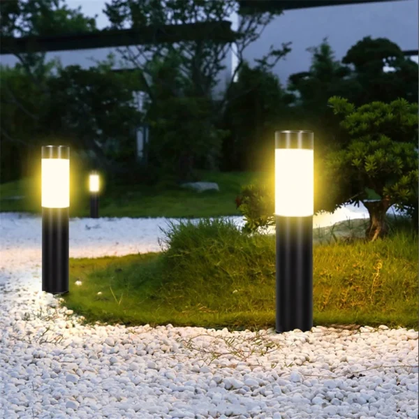 Poste Balizador Luz Solar Para Jardins