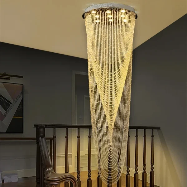 Lustre Cristal Asfuor K9 Corda Para Escadas - Image 2