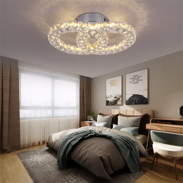 Translucent K9 Crystal Surface Mounted Lamp - Image 4