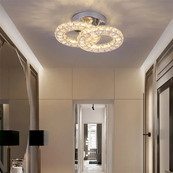 Translucent K9 Crystal Surface Mounted Lamp