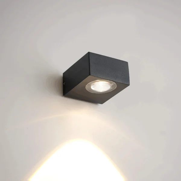 Arandela Contemporânea Alumínio Preto IP65 3w/6w - Image 2